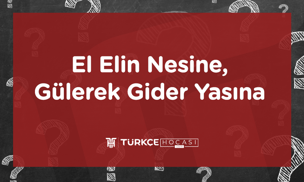 El Elin Nesine, Gülerek Gider Yasına